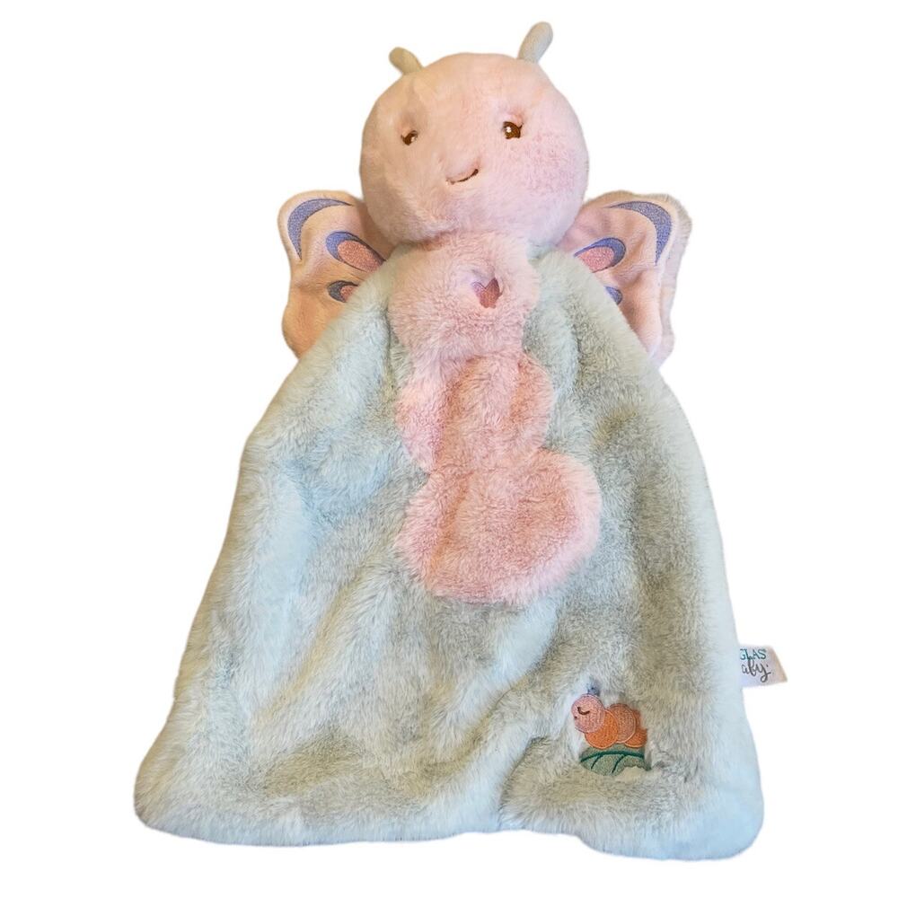Douglas Cuddle Toys BUTTERFLY Lovey Plush Security Blanket Baby Bria EUC